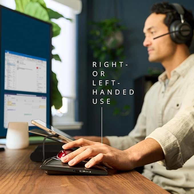 Kensington SlimBlade™ Pro Wireless Trackball, Rechargeable Battery, Bluetooth 2.4GHz Connection Options (K72080WW)