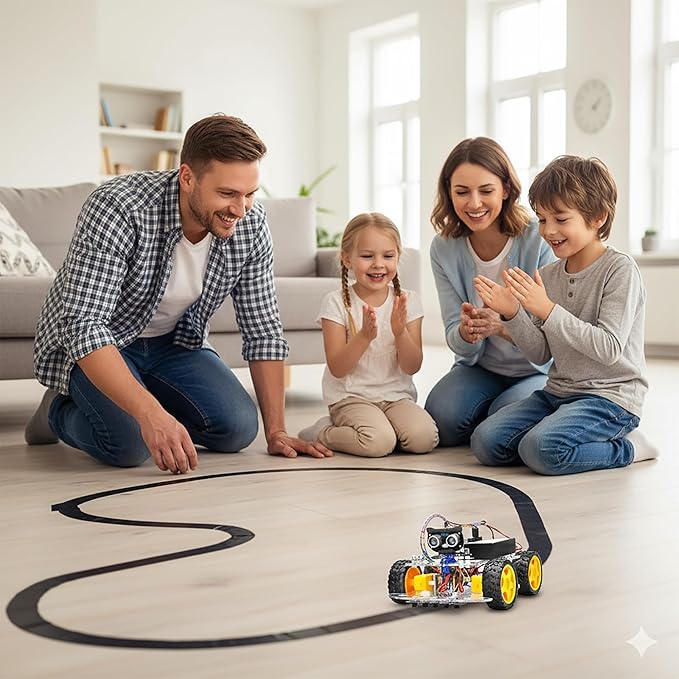 OSOYOO V2.1 Smart IOT Robot Car Kit for Arduino - Early STEM Education for Beginner and Teenager – Learn Circuit, Sensor - Get Hands-on Experience on Programming, Electronics Assembling, Robotics