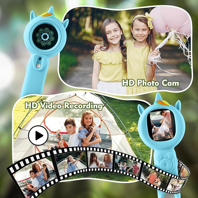 Kids Microscope- 500x Magnification,16X Zoom,Handheld Microscope for Kids with HD Cam,Portable Science Learning Tool,Christmas Birthday Gifts for Boys Girls Aged 3-12 （Blue）