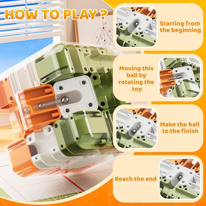 3D Cube Puzzle for Kids 5-8 8-12, Color-Match Game, Education Sensory Toys Birthday Gift for Kids Adults 5 6 7 8 9+ Years Old Boys