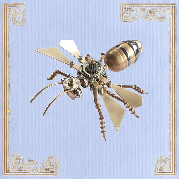 3D Steampunk Metal Puzzle, Mechanical Flying Ants Insects Model Building Kits, Arts & Crafts DIY Projects Hobby Kit,Funny Ideas for Birthday (Flying Ants)