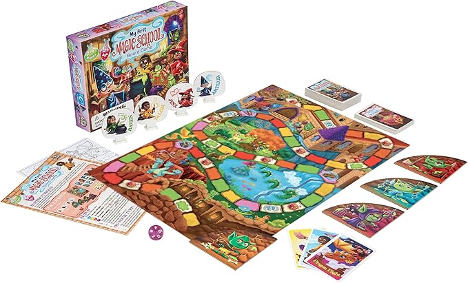 My First Magic School Board Game - A Magical Wizard Adventure Game for Kids Ages 5 and Up, Learn New Skills While Casting Spells and Racing Across The Enchanted Grounds