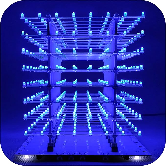 3D Led Cube Kit DIY Electronics Kit (3D8P-BLUE-SMD-KIT)