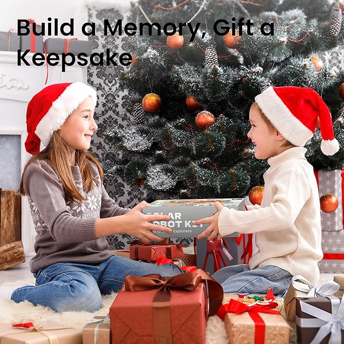 Sillbird Solar Robot Building Kit Christmas STEM Gift for Boys Aged 8-14, 15-in-1 DIY Science Educational Robotic Set, Solar or Battery Powered Toy for Kids Birthday with 212 Pieces