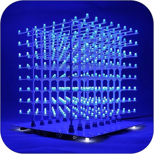 3D Led Cube Kit DIY Electronics Kit (3D8P-BLUE-SMD-KIT)