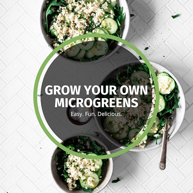 Deluxe Microgreens Growing Kit - Grow Micro Greens & Baby Salad - Soil & Hydroponic Indoor Garden: Complete Step-by-Step Kit