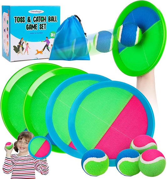 Toss and Catch Ball Game - Ideal Outdoor Beach, Pool & Yard Toy for Toddlers and Kids Ages 4, 5, 6, 7, 8+, Perfect for Boys Girls - Great Birthday Gift & Stocking Stuffers