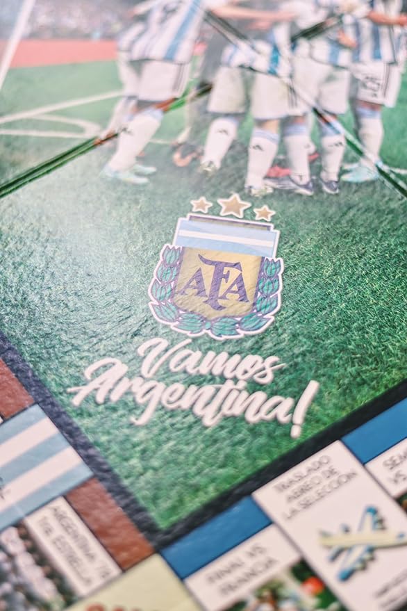 Monopoly Argentina Campeon Mundial Edition Board Game for Families and Kids Ages 8 and Up Spanish Version