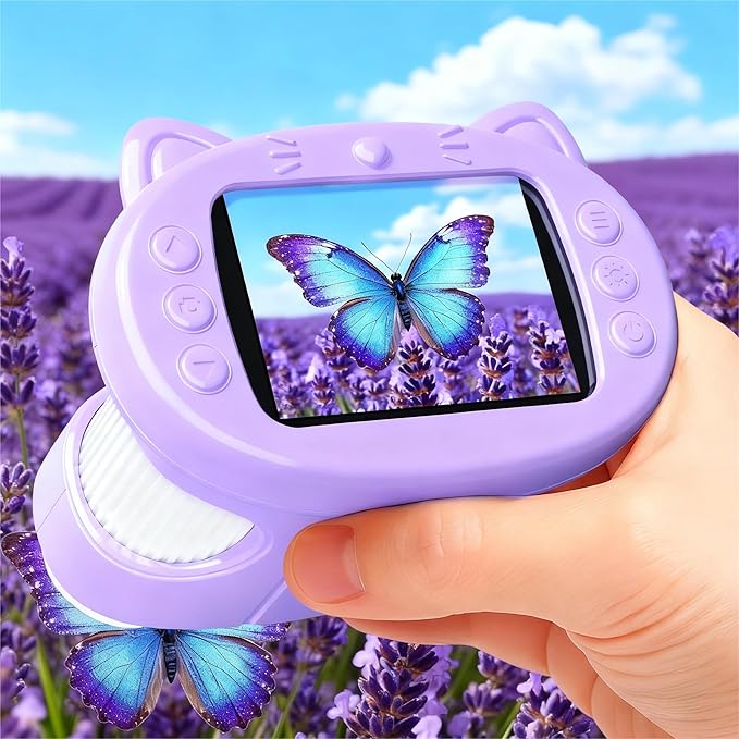 1000X Handheld Digital Microscope for Kids: 4K Mini Pocket Portable 2.4" Microscopes Toys STEM Electronic Learning Educational Science 8-12 Birthday Gift for Smart Kid 4 5 6 7 Year Old Boy Girl