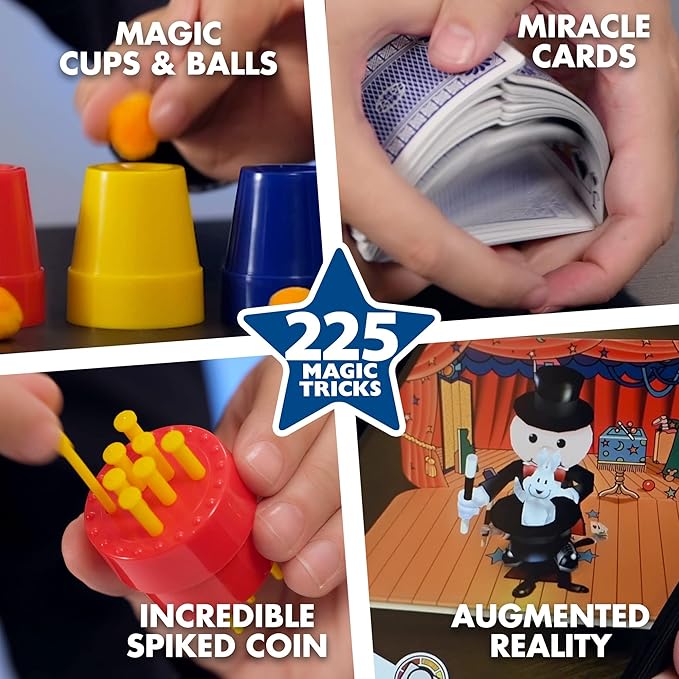 Marvin's Magic - Kids Magic Set - Box of Tricks, Amazing Tricks for Kids - Made Easy Range - Includes Wand, Card Tricks, Much More - Suitable for Ages 6 and Up - 225 Illusions