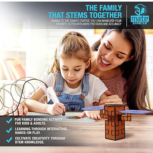 3D Pen Filament with Silicon Design Mat and Compatible Stencils Book with 11 Templates - 1.75mm PLA Plastic Refills - 360 Feet of Assorted Filament for 3D Drawing and Doodling
