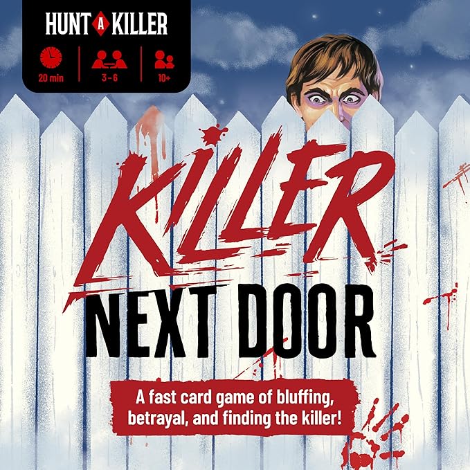 Hunt A Killer: Killer Next Door, Fun Family and Adult Games for Game Night, Great Small Gift for Friends or Stocking Stuffers Includes Fast-Paced Social Deduction Gameplay, for Ages 10+