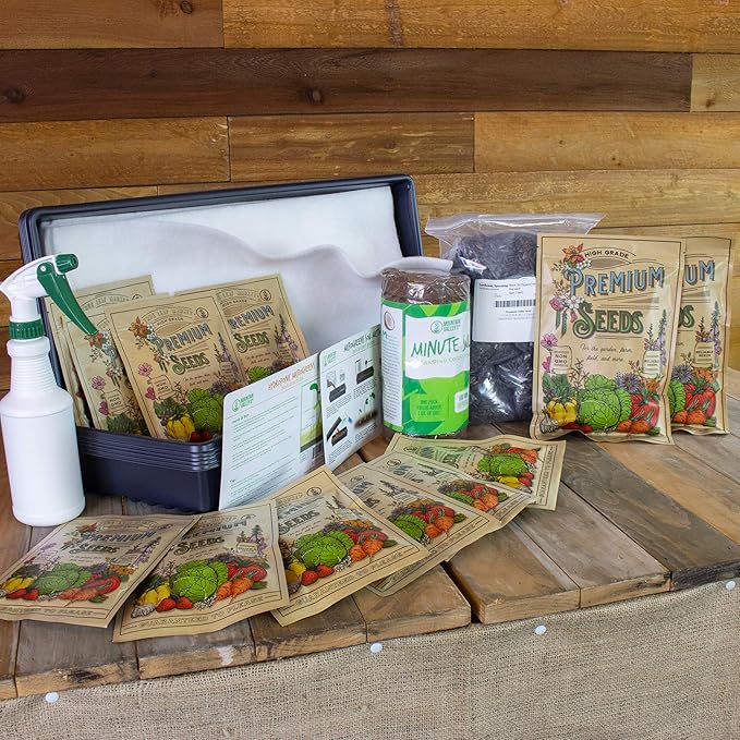 Deluxe Microgreens Growing Kit - Grow Micro Greens & Baby Salad - Soil & Hydroponic Indoor Garden: Complete Step-by-Step Kit