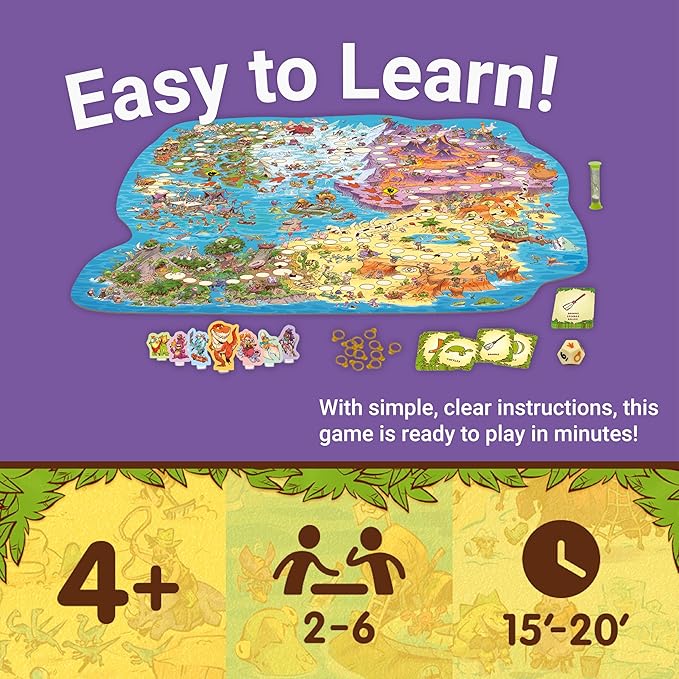 Ravensburger Dinosaur Island Eye Found It! Board Game - Educational Adventure for Kids and Families - Promotes Focus, Memory, and Teamwork - Fun Learning Game for Ages 4+