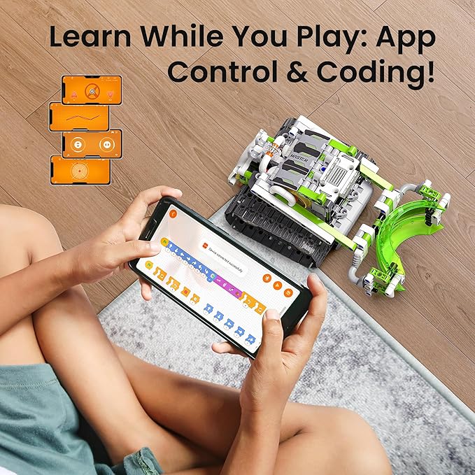 Sillbird Robot Building Kit with Remote Control Christmas STEM Gifts for Boys Age 8-12, Coding Robotic Toys for Kids Birthday - Build 3in1 Model with 478 Pieces