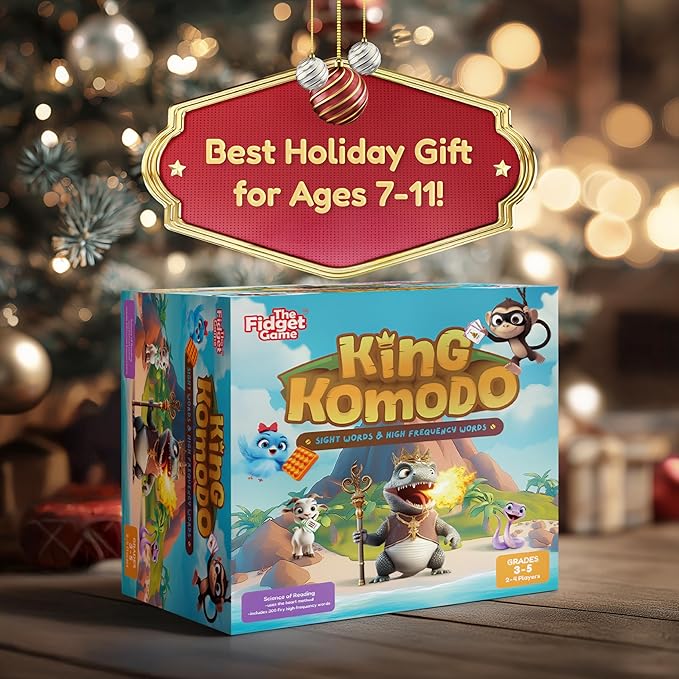 THE FIDGET GAME King Komodo - Learn to Read in Weeks, Master 300 Fry High-Frequency Words. Curriculum-Appropriate Sight Words Reading Games for Grades 3 to 5. for Children Ages 8 to 11 Years