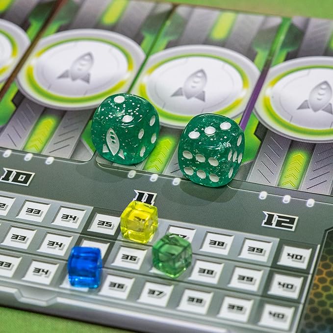 AEG Space Base | Space Exploration Engine Building Interactive Family Dice Game | Blend of Strategy & Luck | Easy to Learn | 2-5 Players | Ages 10+
