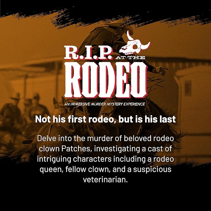 Hunt A Killer: R.I.P at The Rodeo, Solve The Murder of a Rodeo Clown in an Immersive True Crime Experience, A Mystery Party Game for Adults and Stocking Stuffer Gift Ideas, for Ages 14+