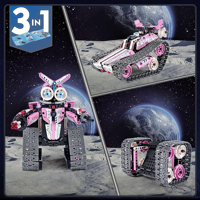 STEM Projects Robot Building Toys for Kids Ages 7-9 8-12 Years Old, Girls 3 in 1 Remote Control Robotics Kit, Educational Science Coding Car Set, Best Birthday