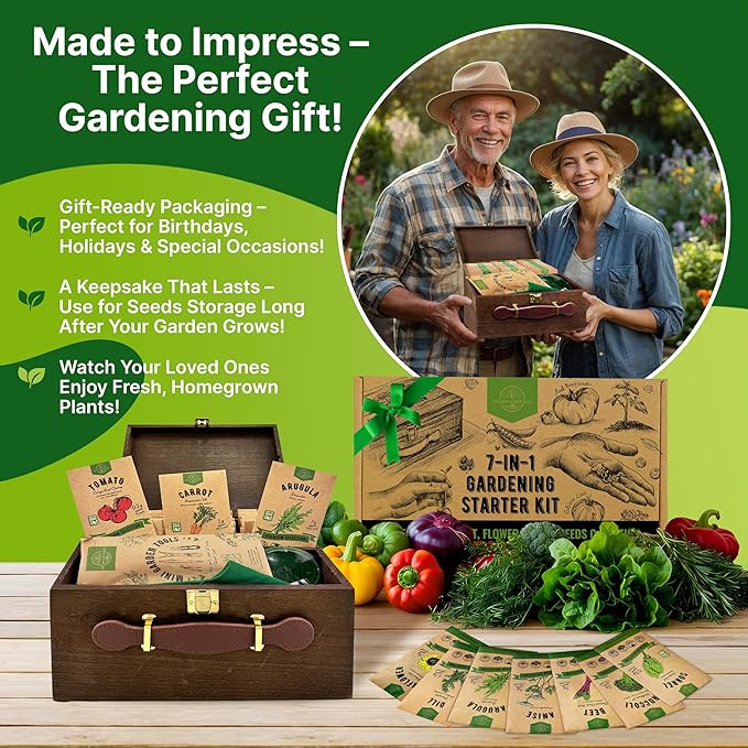 75 Medicinal & Tea Herb Seeds Variety Pack, Garden Seed Starter Kit - Over 47,380 Non-GMO Heirloom Seeds for Planting Herbs and Vegetables, Gift Seed Box with Gardening Supplies