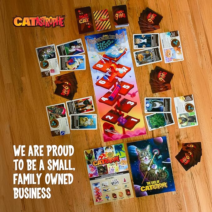 CATastrophe A Game of 9 Lives with Paws Out Expansion Pack! | The Purrfect Board Game for Family Night and Cat Lovers | Ages 10+ | 2-6 Players
