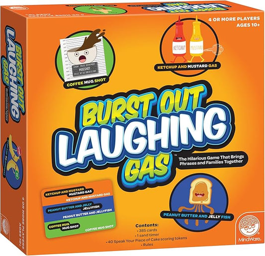 MindWare Burst Out Laughing Gas Family Game Night Favorite - Card Games for Teens & Adults