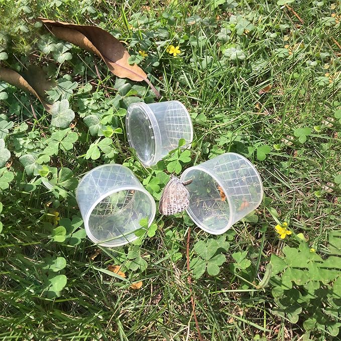 Coopay 20 Pieces Bug Viewer Critter Insect Cage Magnifying Insect Box Bug Magnifier Container Catcher Cage, Science Nature Exploration Tools