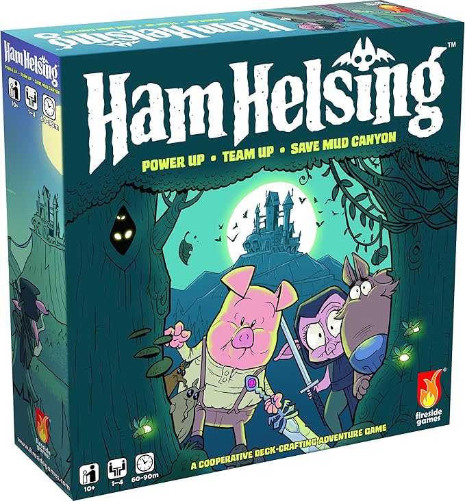 Ham Helsing – Cooperative Monster Adventure Board Game | 1–4 Players, Ages 10+, 60–90 Min | Deck-Crafting with Transparent Cards | Spooky Halloween Theme