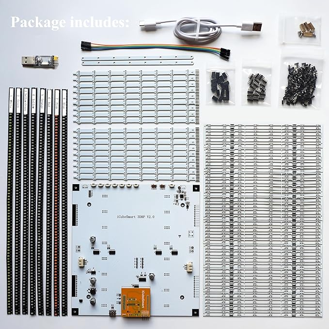 3D Led Cube Kit DIY Electronics Kit (3D8P-MULTI-SMD-KIT)