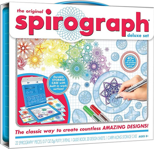 Spirograph — Deluxe Set — Spiral Art Drawing Kit — The Classic Way to Make Countless Amazing Designs — For Kids Ages 8+