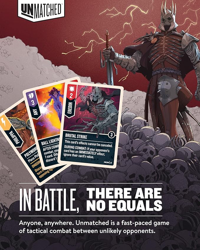 Restoration Games Unmatched The Witcher Realms Fall - Strategy Board Game for 2 to 4 Players - Witcher Heroes Expansion with Four Battlefields - 30 Min Playtime - Ages 9+