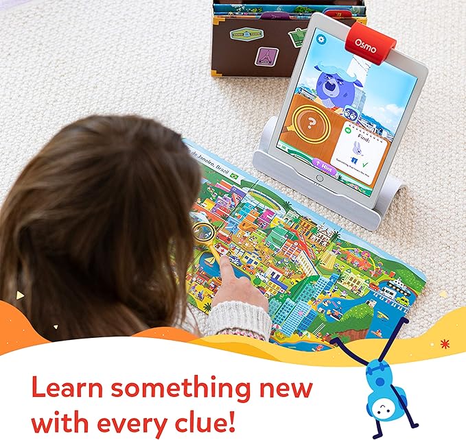Osmo - Detective Agency - Ages 5-12 - Solve Global Mysteries - Educational Learning Games - STEM Toy - Gifts for Kids - Ages 5 6 7 8 9 10 11 12-For iPad, iPhone or Fire Tablet (Osmo Base Required)