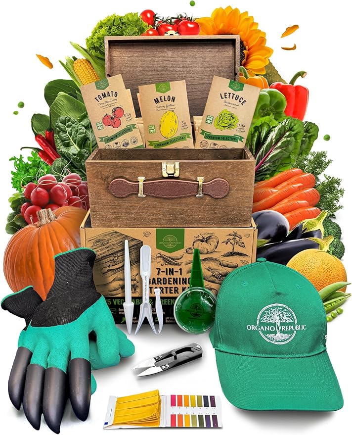 75 Vegetable & Greens Seeds Variety Pack, Garden Seed Starter Kit - Over 44,700 Non-GMO Heirloom Seeds for Planting Vegetables and Greens, Seed Box with Gardening Supplies, Survival Kit