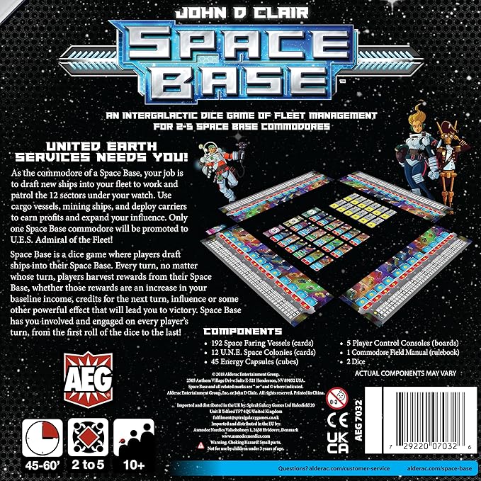 AEG Space Base | Space Exploration Engine Building Interactive Family Dice Game | Blend of Strategy & Luck | Easy to Learn | 2-5 Players | Ages 10+