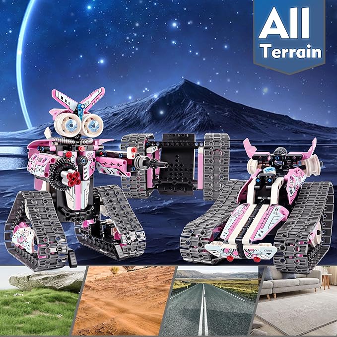 STEM Projects Robot Building Toys for Kids Ages 7-9 8-12 Years Old, Girls 3 in 1 Remote Control Robotics Kit, Educational Science Coding Car Set, Best Birthday