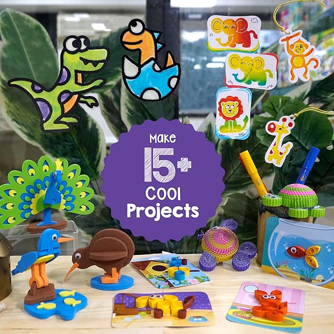 Imagimake 5 in 1 Awesome Craft Kit | Over 15 Projects Creative DIY Arts & Crafts Kit for Kids | Christmas Activities for Kids 6-8-12 | Christmas Gifts for 5,6,7,8,9,10,11,12 Years Old Girls & Boys