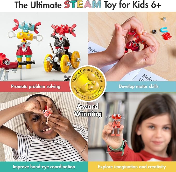 The Off Bits Robot Collection: ArtBit + InfoBit STEM Toys for Kids 6+, Engaging & Creative Toy Building Sets for Boys and Girls, Build Your Own STEM Building Toys Engineering Kit