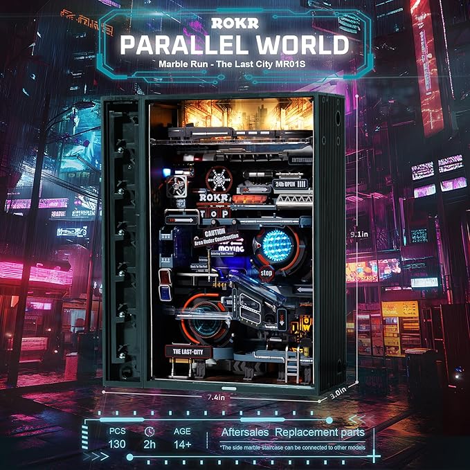 ROKR 3D Puzzles Building Toy Sets Marble Run Model Kits for Adults, DIY Hobbies for Men Women (Parallel World MR01S)