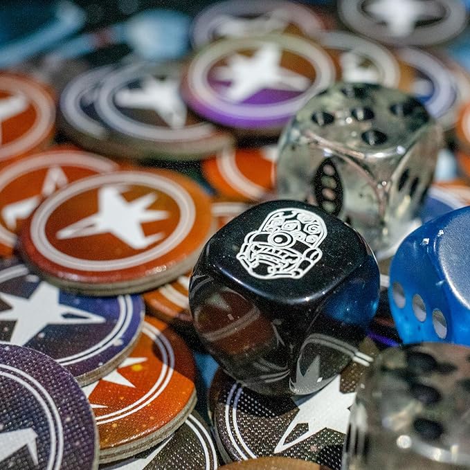 AEG Space Base | Space Exploration Engine Building Interactive Family Dice Game | Blend of Strategy & Luck | Easy to Learn | 2-5 Players | Ages 10+