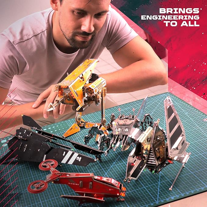 ANT001 Hexapod Tank Robot Building Kit - STEM Educational Science Toy for Kids - DIY Robotics Set With Printed Circuit Board - Engineering Gift