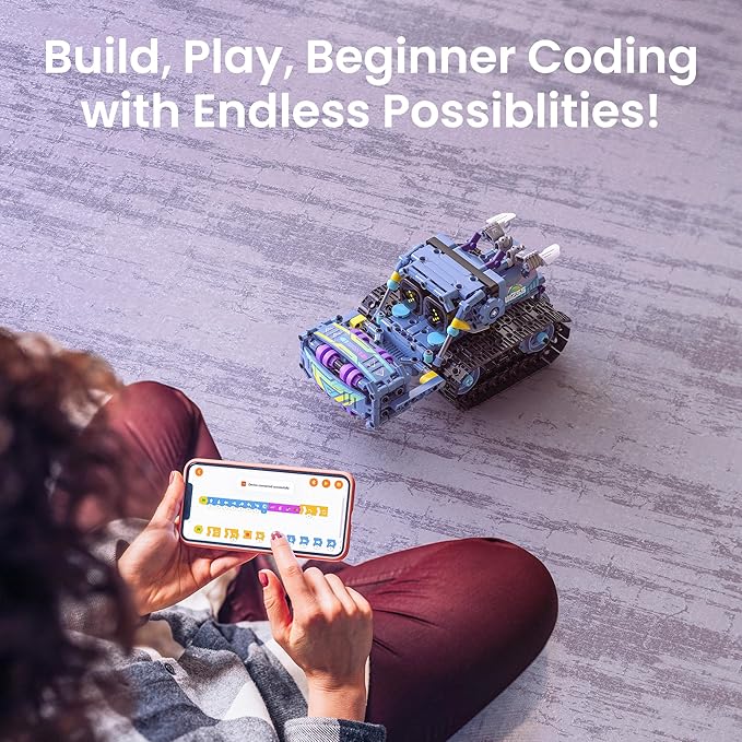 Sillbird Robot Building Kit with Remote Control Christmas STEM Gifts for Kids Boys Ages 8-12, Coding Robotic Technic Creative Toys for Birthday - Build 5in1 Model with 433 Pieces