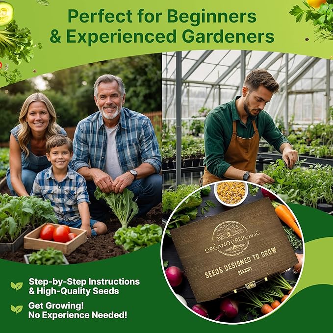 75 Medicinal & Tea Herb Seeds Variety Pack, Garden Seed Starter Kit - Over 47,380 Non-GMO Heirloom Seeds for Planting Herbs and Vegetables, Gift Seed Box with Gardening Supplies