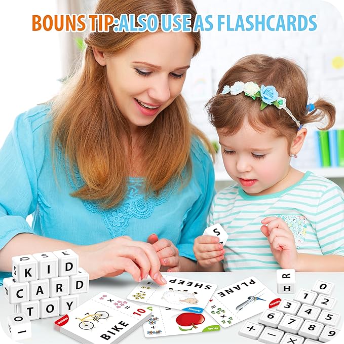 Montessori Matching Letter Games,Educational Toys for 3-8 Year Olds Boys Girls,Alphabet Learning Toys for Kids Ages 3-8 Years,Birthday Party Gifts for 3-8 Year Olds Boys Girls(Blue)