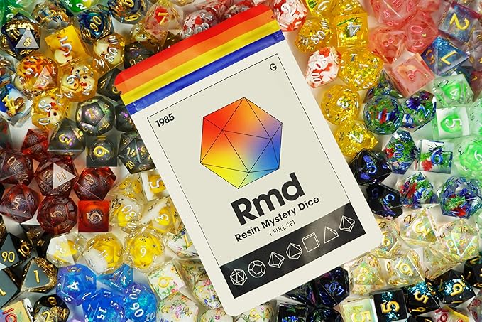 Sharp Edge Dice Set for DND for Dungeons and Dragons Ttrpg Games, Multi-Sided RPG Polyhedral Resin DND Dice Set | Collectable Dice (Resin Mystery Dice)