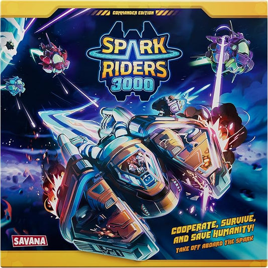 SAVANA Spark Riders 3000 - Commander Edition – Sci-Fi Survival Game | Command, Repair & Fight with Voice-Controlled IRIS App | 1–4 Players, Ages 10+, 60 Min Playtime | Strategy & Cooperative Game