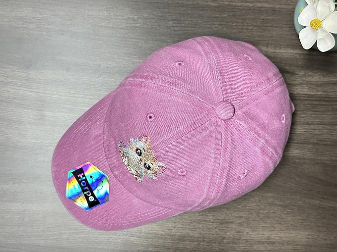 Adjustable Embroidered Animal Baseball Hat for Toddler Kid