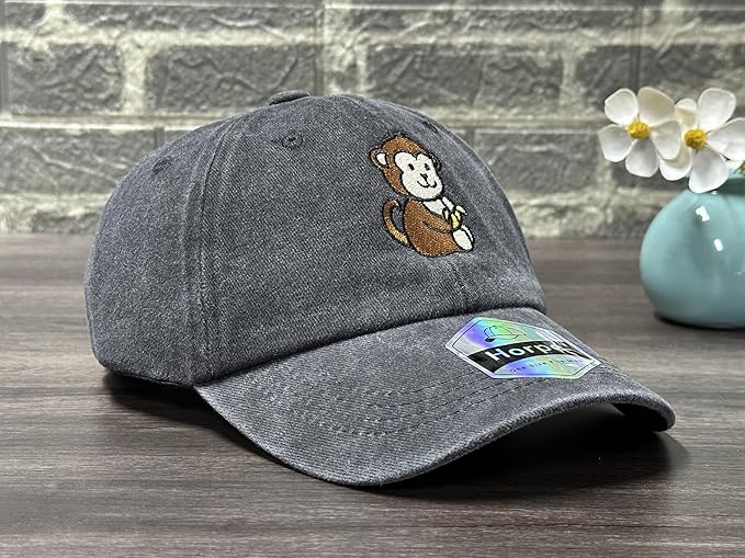 Adjustable Embroidered Animal Baseball Hat for Toddler Kid