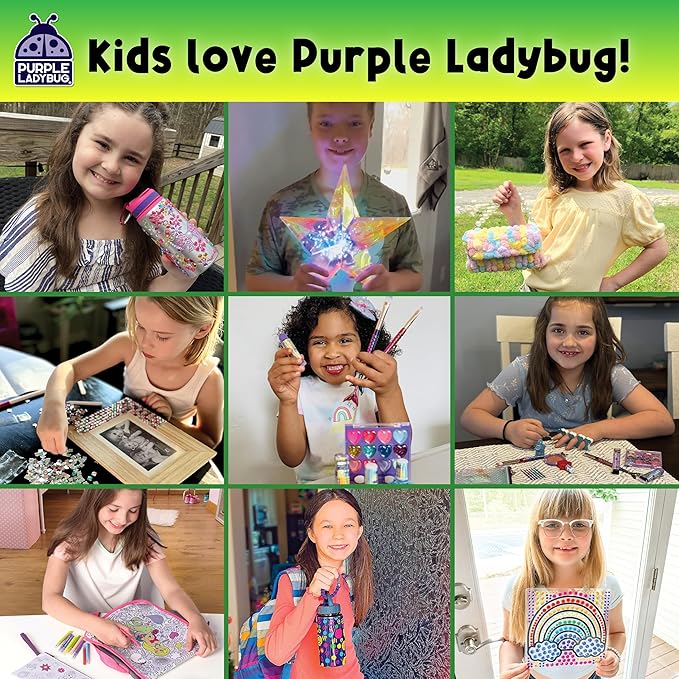 Purple Ladybug Silver Holographic Scratch Art Mini Notes - Scratch Art Notes Kids Games, Girls Stocking Stuffers for Kids, Teens, Boys, Christmas Gifts for Kid Arts & Crafts Supplies
